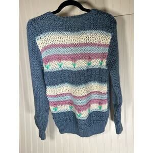 Nicolle blue knitted sweater size M 100% Acrylic ￼